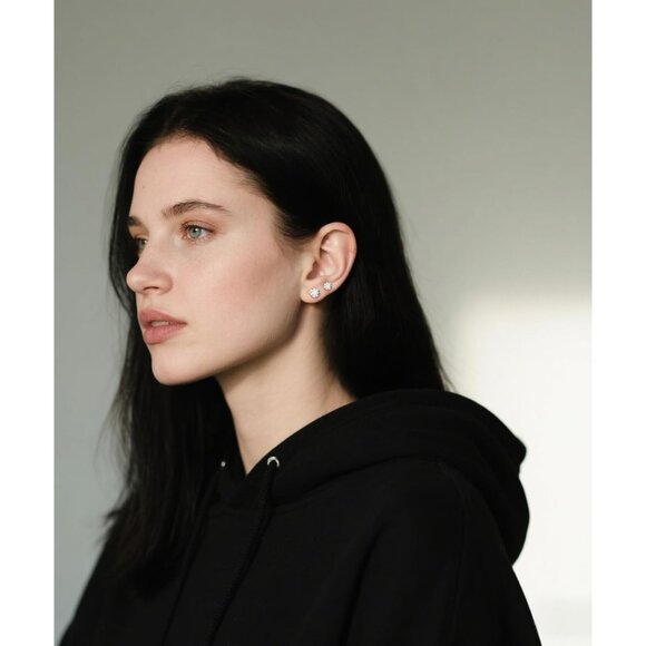 10 Pairs Small Stud Earrings for Women Diamond-Like Shine Cubic Zirconia Earring - Picture 6 of 8